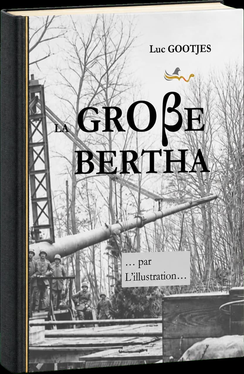 Livre La Grosse Bertha présenté en volume avec une reliure en toile noire