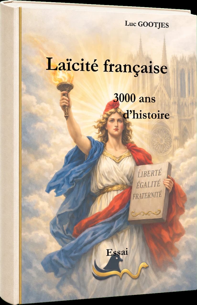 Livre Laïcité française présenté en volume avec une reliure en toile ivoire