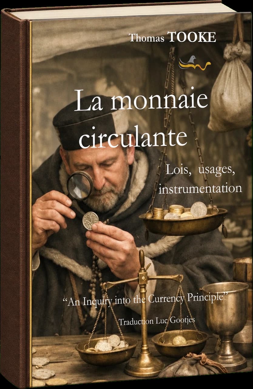 Livre La monnaie circulante présenté en volume avec une reliure en toile brune